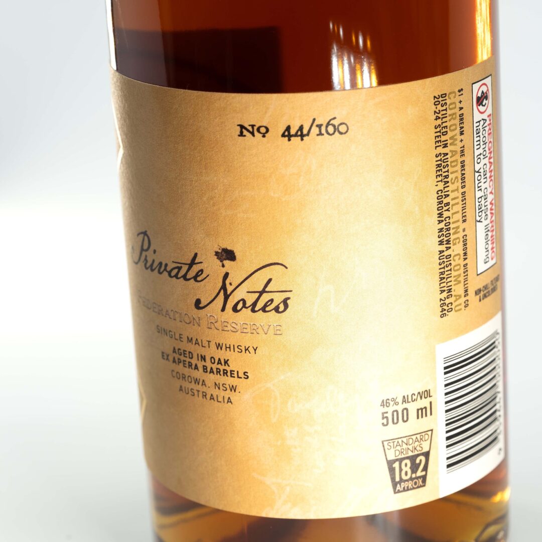 Corowa Distilling Co Private Notes